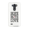 Hope Strength Faith Courage Love Breast Cancer White Phone Case