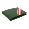 Leather Diagonal Bi-Fold City Wallet - Green