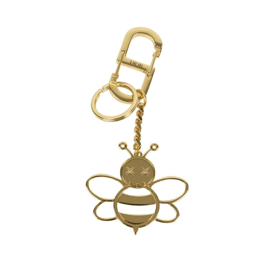 CHRISTIAN DIOR HOMME X KAWS Openworked Bee Key Chain - Gold