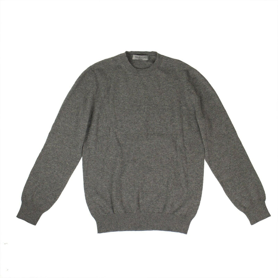 Cashmere Tree Design On Back Sweater - Gray / Maroon