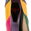 Women's Leather Snakeskin Pump - Multicolored