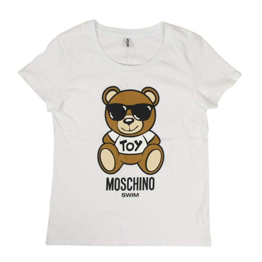 Bear Graphic Short Sleeve T-Shirt - White