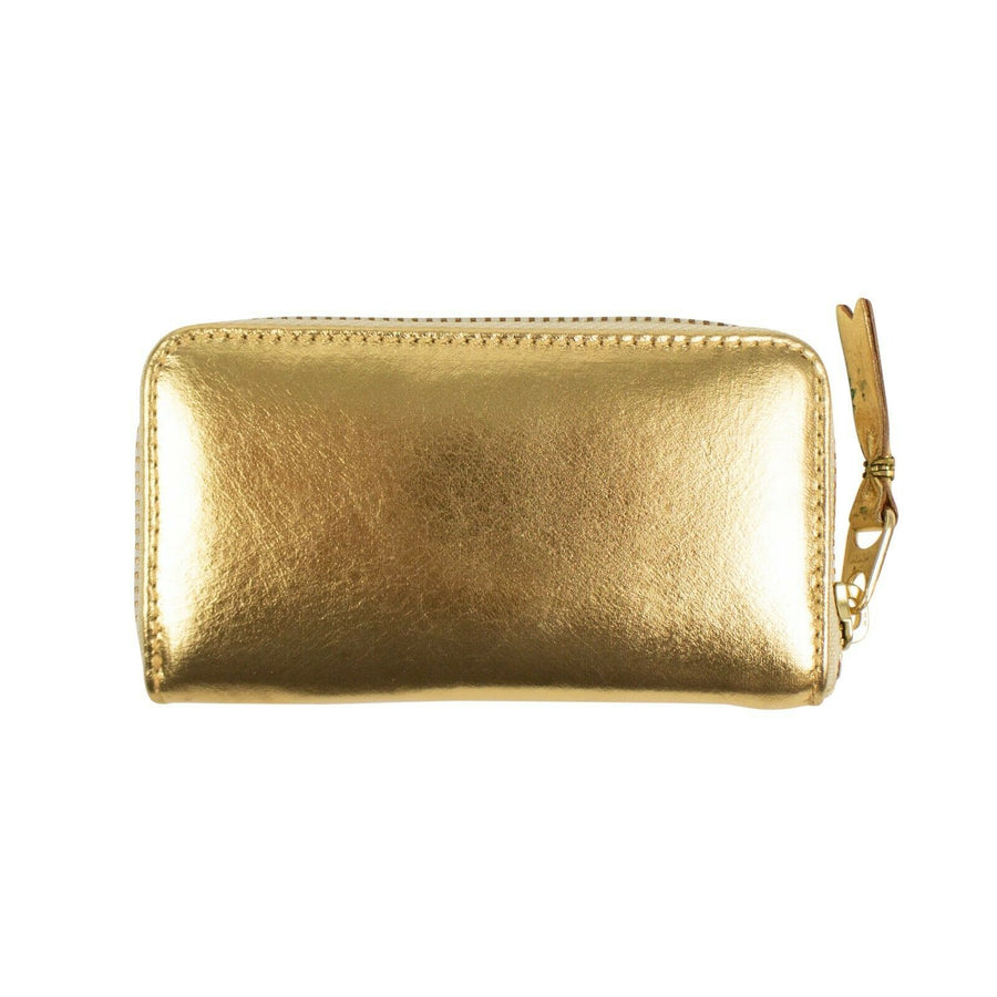 Leather Mini Wallet Coin Purse - Gold