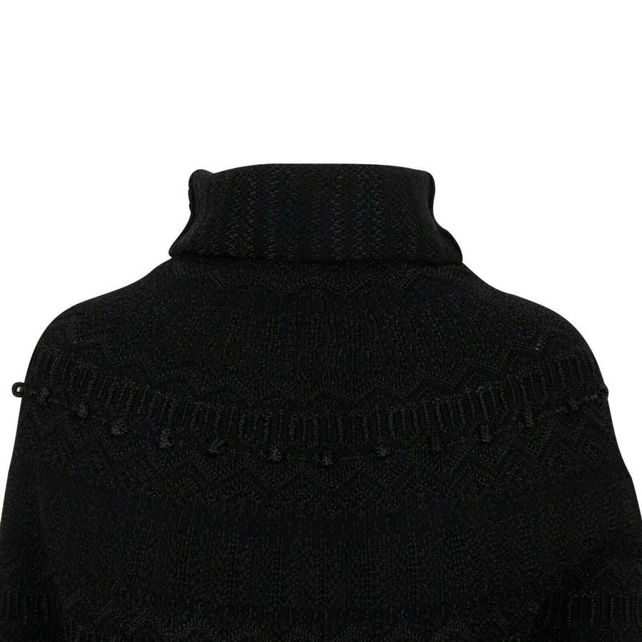 Chunky Knit Turtleneck Sweater - Black