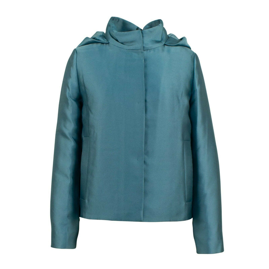 Polyester Blend Down Filled Coat - Blue