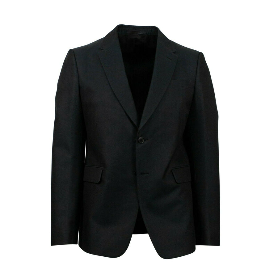 Wool Blend 2 Button Suit - Dark Green