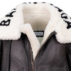 Women's Bombardier Shearling Leather Jacket - Dark Brown / Natural