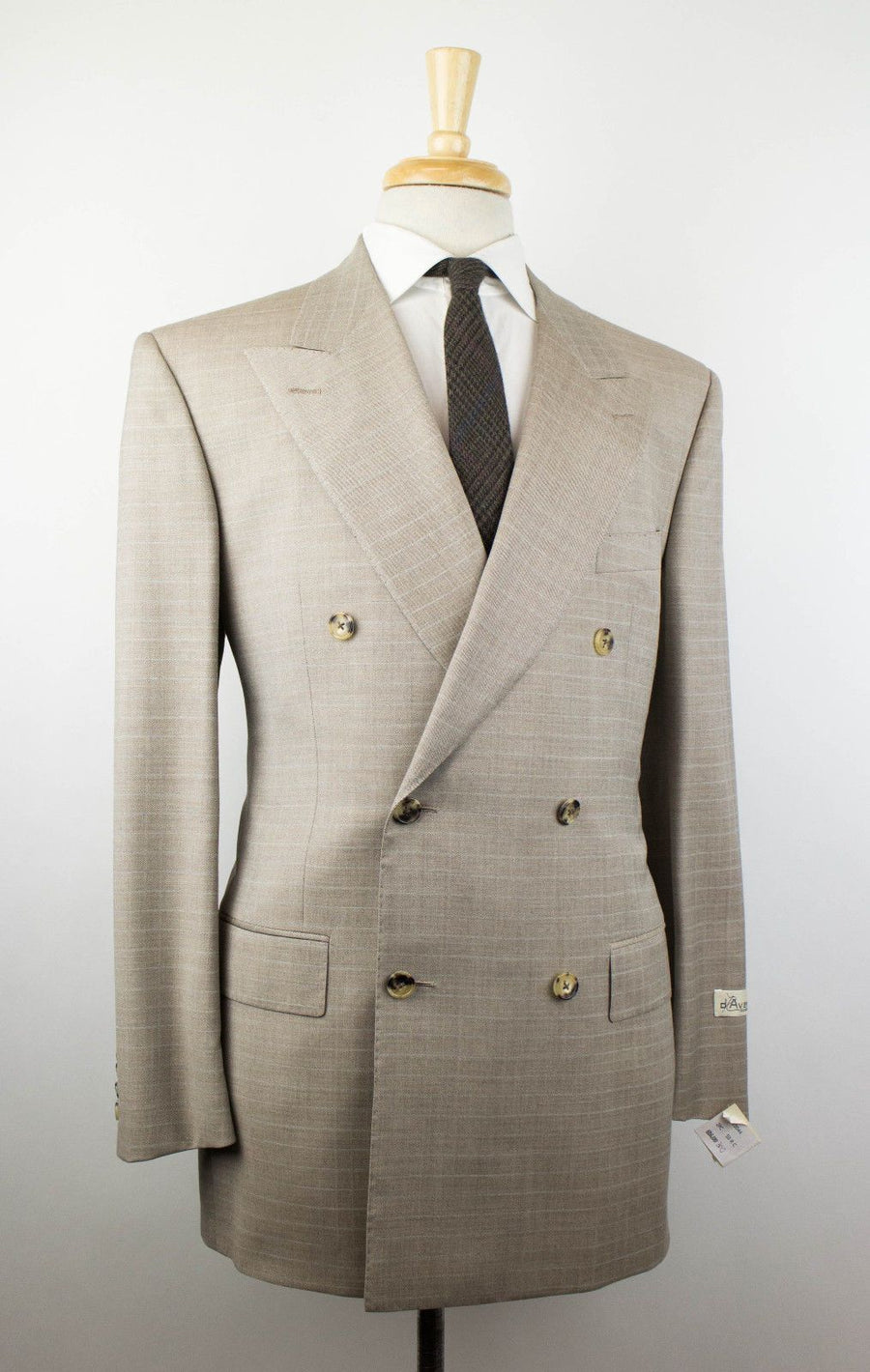 Super 150's Wool Double Breasted Suit - Brown