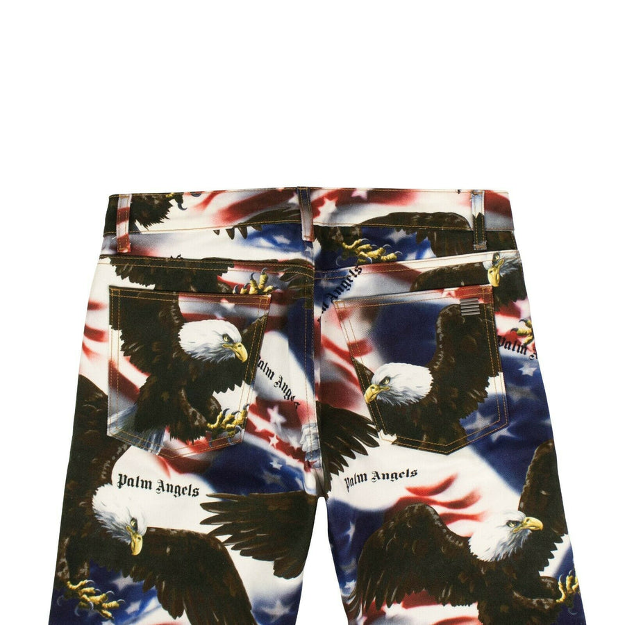 Eagle Stars And Stripes Cotton Denim Pants