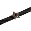 Black Ribbon Multi-Color Star Strass Choker Necklace