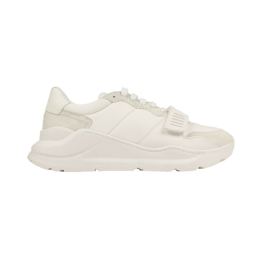 Suede Neoprene And Leather Sneakers - White