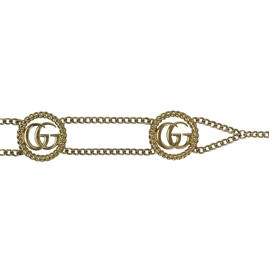 Chain With Torchon Double G - Gold