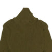 Ribbed Knit 3/4 Sleeve Sweater Top - Olive Green