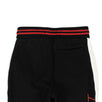 Cotton Red Striped And Logo Lounge Sweatpants - Black