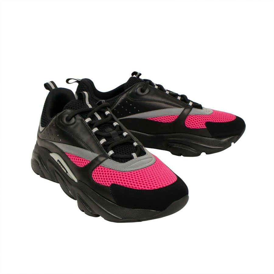 Technical Knit 'B22' Low-Top Sneakers - Black And Pink
