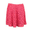 Floral Embroidered Skirt - Neon Pink