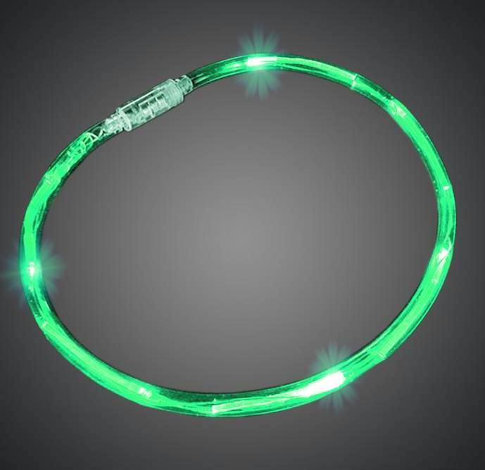 Green Fiber Optic Tube Necklace