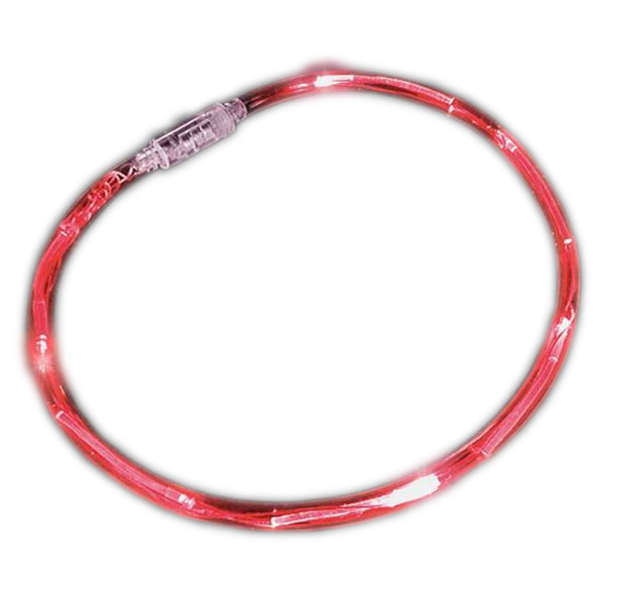 Red Fiber Optic Tube Necklace