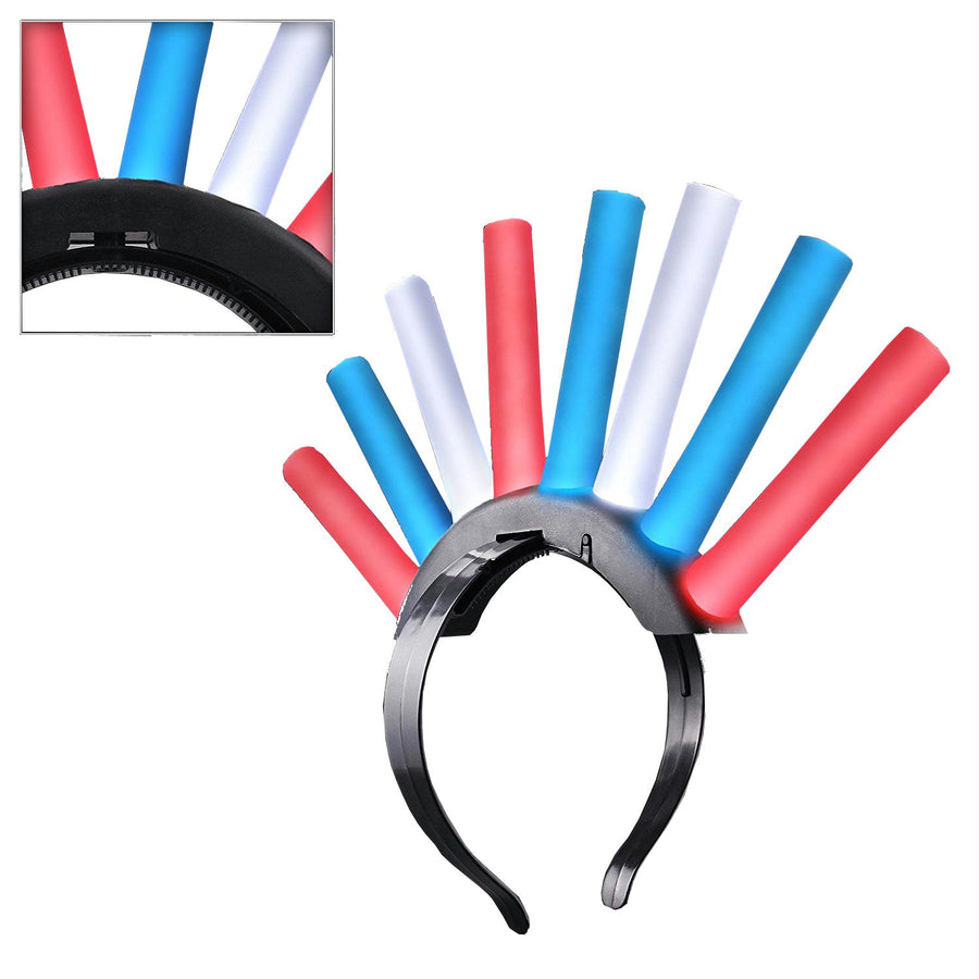 LED Foam Stick Mohawk Red White Blue