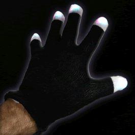 LED Black Gloves Multicolor LEDs