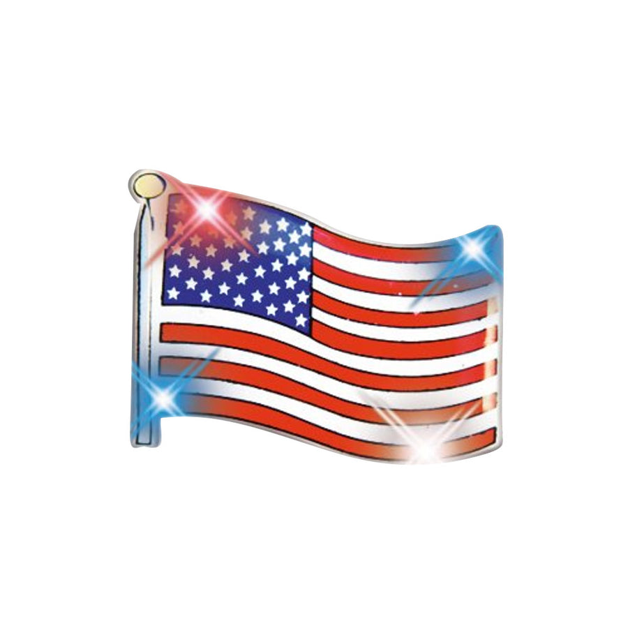 USA Flag Flashing Body Light Lapel Pins