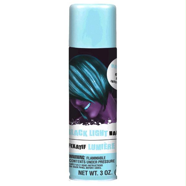 Temporary Colored Hair Spray Black Light