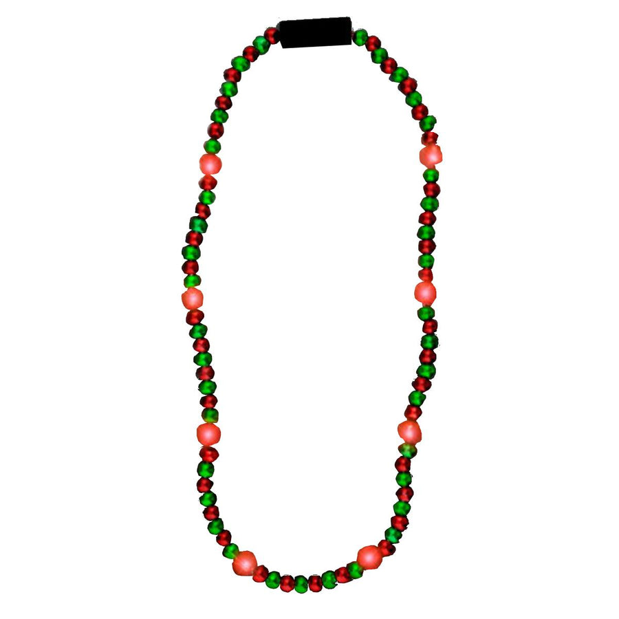 LED Bead Necklace Red and Green