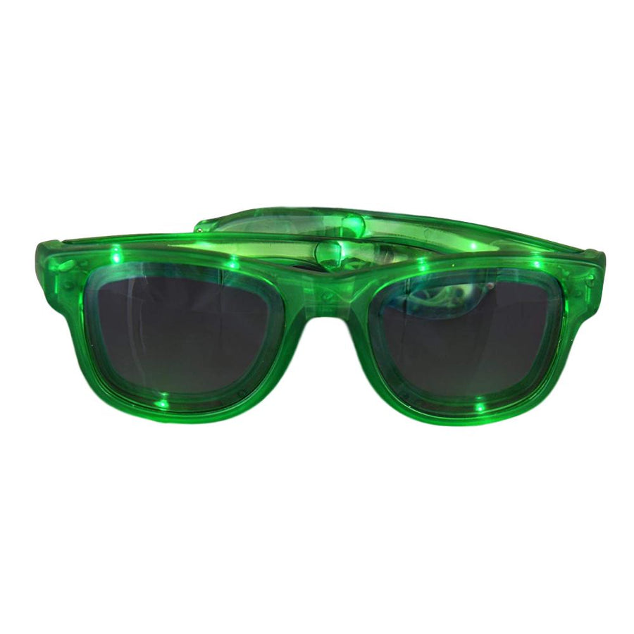 Green LED Nerd Glasses