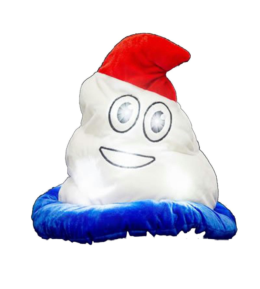 LED Light Up Patriotic Poop Swirl Hat Red White and Blue