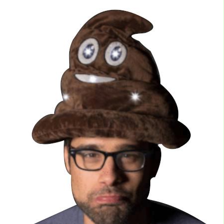 LED Poop Head Swirl Hat Brown