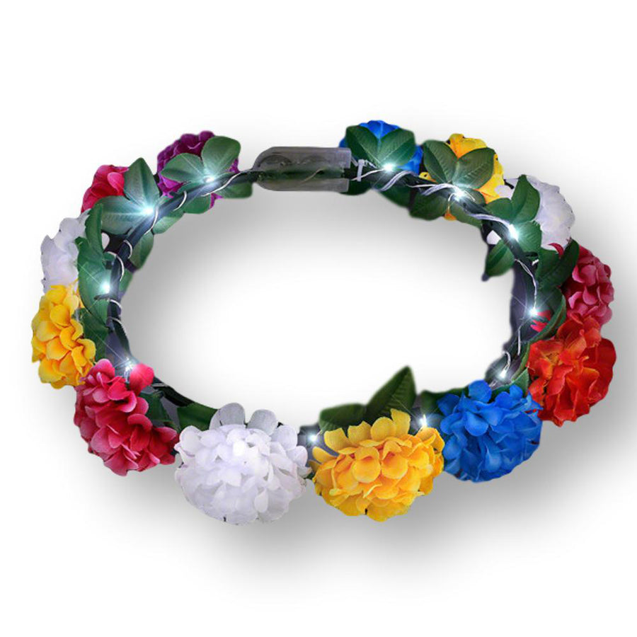 Light Up Rainbow Flowers Fairy Halo Crown Headband