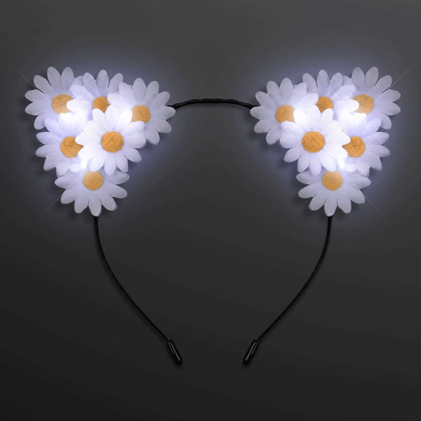 LED Daisy Flowers Cat Animal Ears Headband