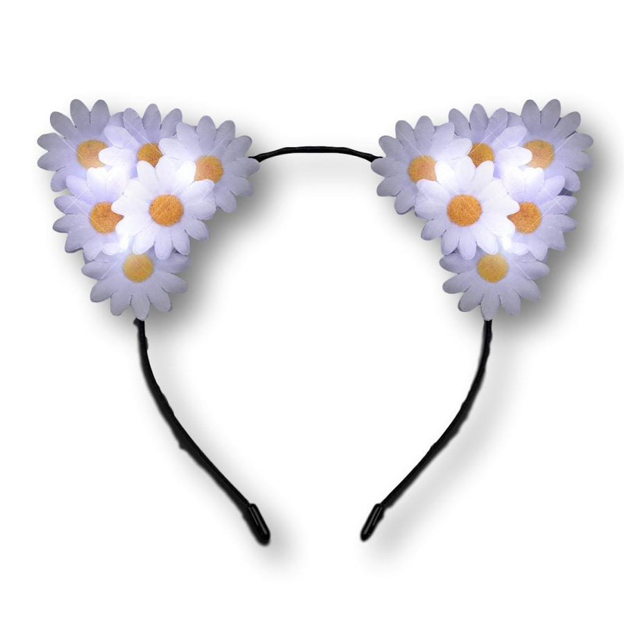 LED Daisy Flowers Cat Animal Ears Headband