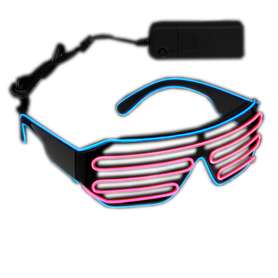 Electro Luminescent Pink and Blue Shutter Shades