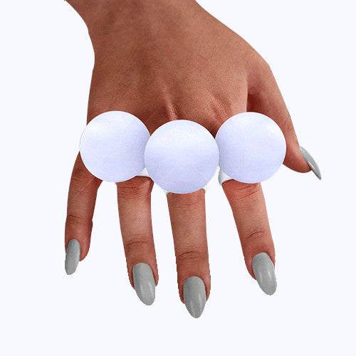 Huge Electronic White Orb Mood Flashing Rings