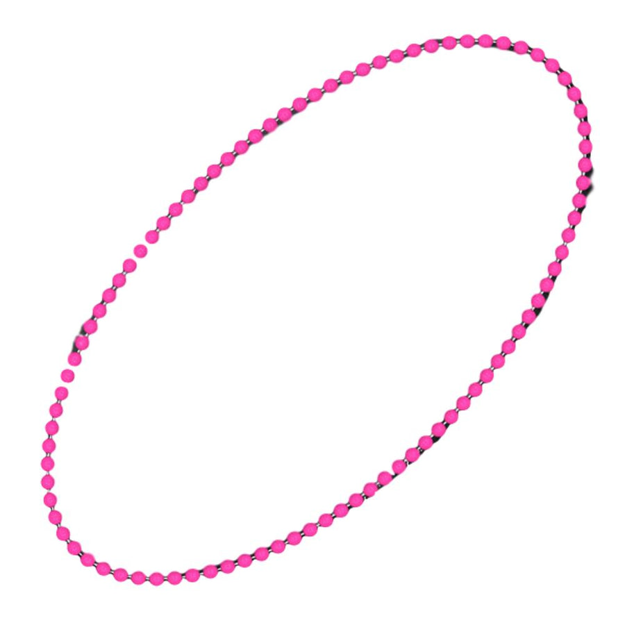 Smooth Round Opaque Bead Mardi Gras Necklace Pink Pack of 12