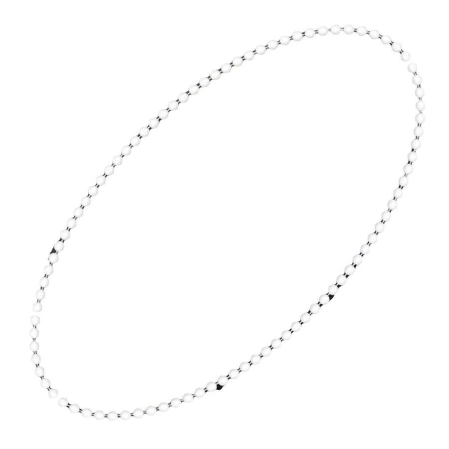 Smooth Round Opaque Bead Mardi Gras Necklace White Pack of 12