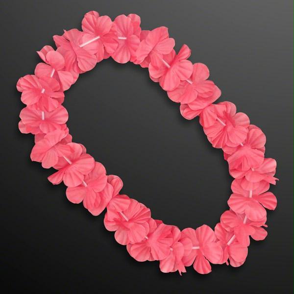 Hawaiian Flower Lei Necklace Pink