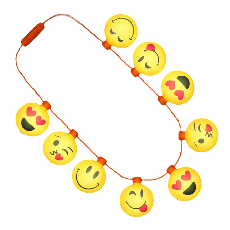 LED Emoji Faces String Lights Necklace