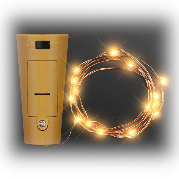 LED Wire Battery Powered Bottle Cork Amber Lights