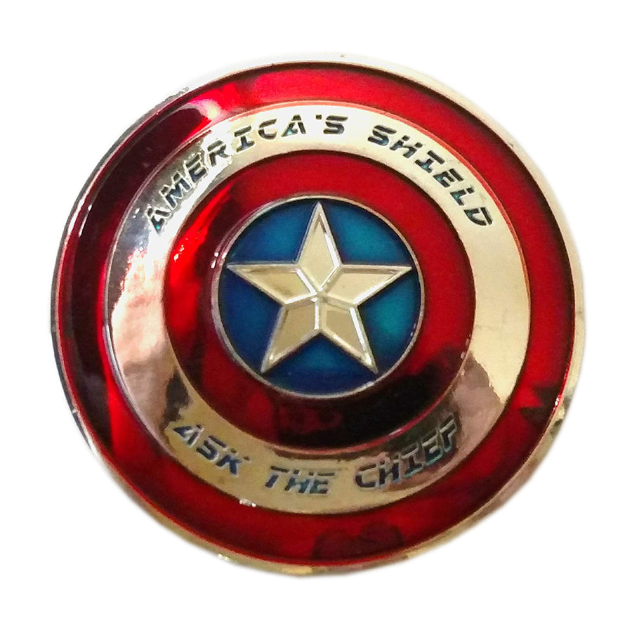 America's Shield  Ask the Chief USN Navy CFO PRIDE Red Blue Silver Coin