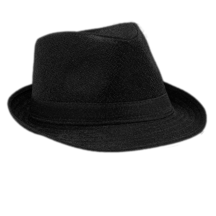 Soft Black Fabric Fedora Non Light Up