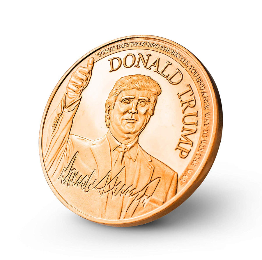 Big Letters Donald Trump Commemorative 24k Gold Coin