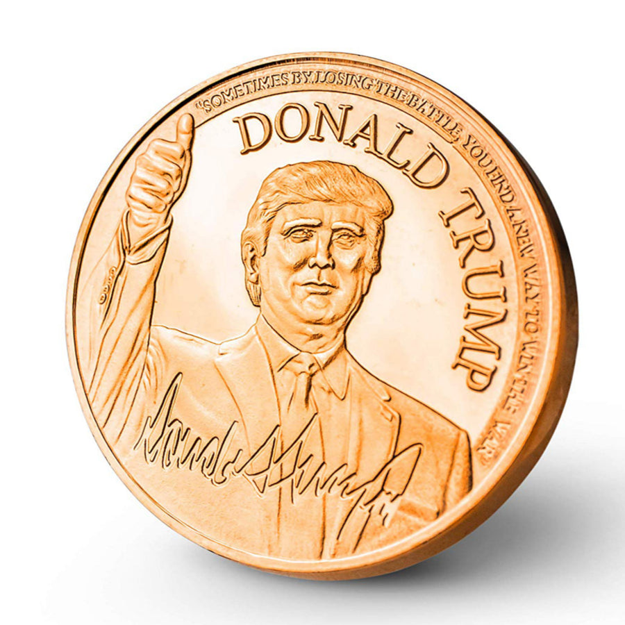 Big Letters Donald Trump Commemorative 24k Gold Coin