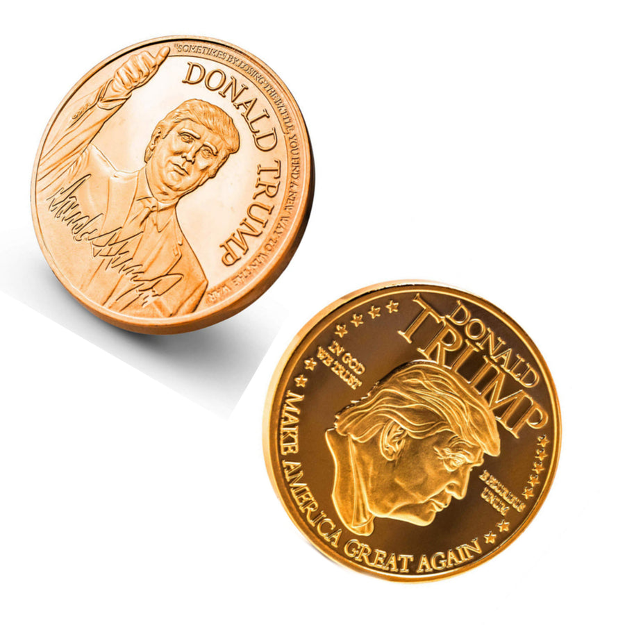 Big Letters Donald Trump Commemorative 24k Gold Coin