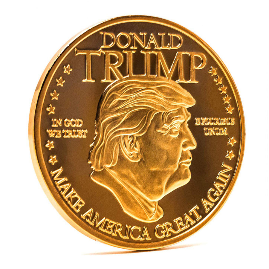 Big Letters Donald Trump Commemorative 24k Gold Coin