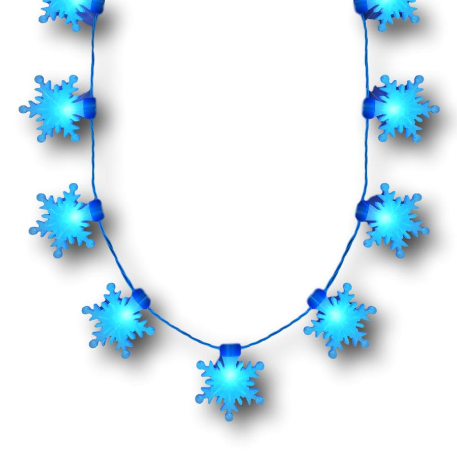 LED Big Blue Snowflakes String Lights Necklace