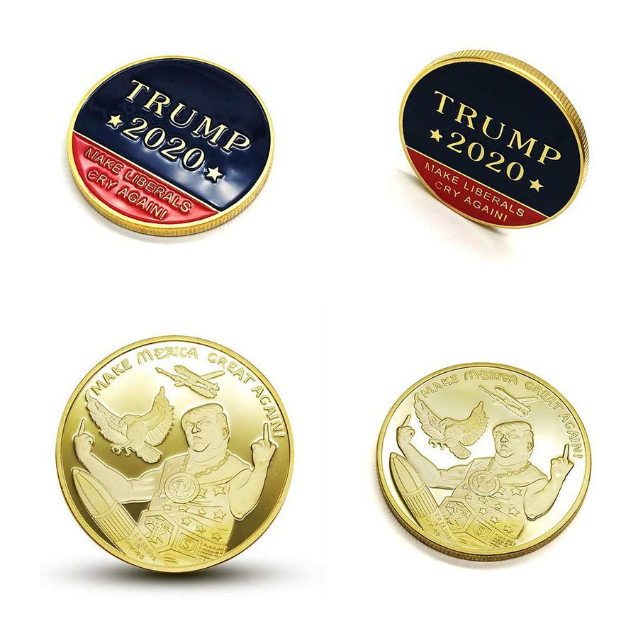 Donald Trump 2020 Merica Gold Commemorative  MAGA Coins