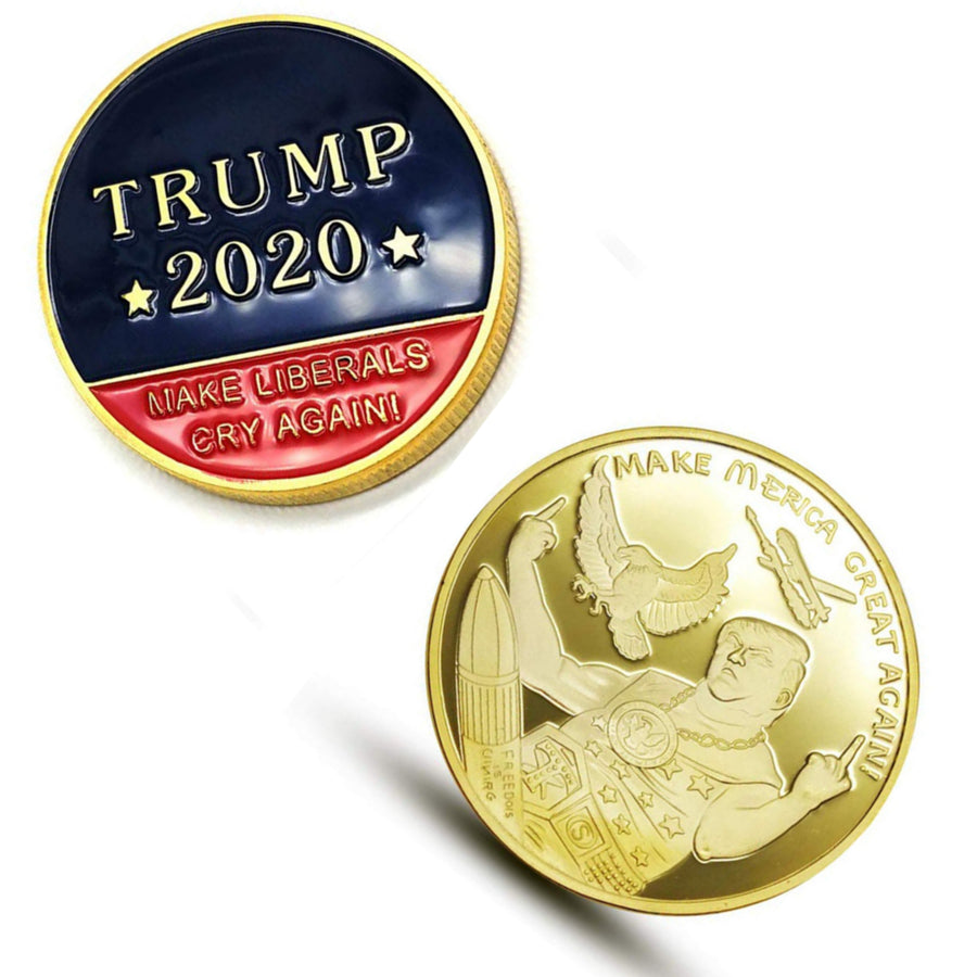 Donald Trump 2020 Merica Gold Commemorative  MAGA Coins