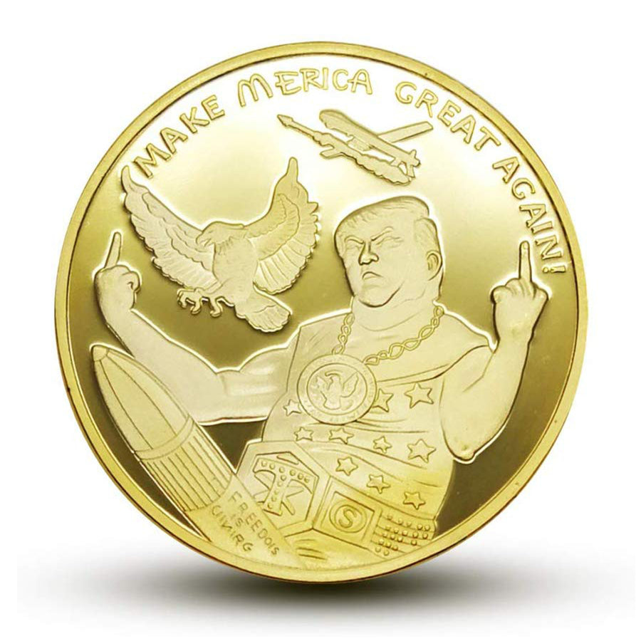 Donald Trump 2020 Merica Gold Commemorative  MAGA Coins